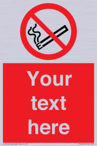 Custom No E-cigarettes / Vaping Sign